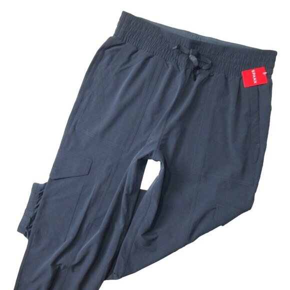 NWT SPANX 50638R Out Of Office Casual Fridays Cargo Jogger in Dark Storm Pant XL - Picture 2 of 6